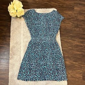 Lilly Pulitzer blue leopard print dress